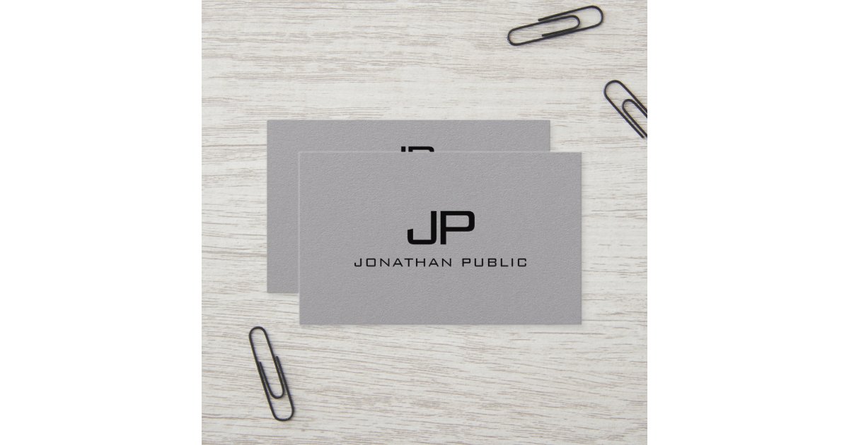 Monogram Initial Letter Elegant Modern Template Business Card | Zazzle