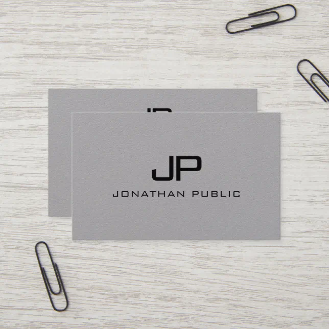Monogram Initial Letter Elegant Modern Template Business Card | Zazzle