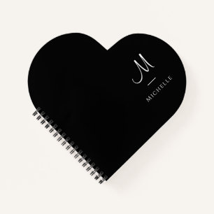 Monogram Initial Letter Elegant Personalized Notebook