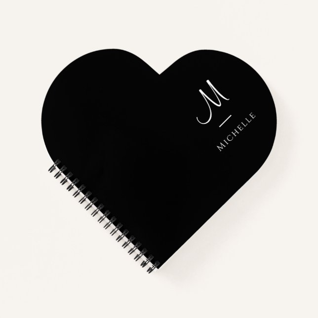 Monogram Initial Letter Elegant Personalized Notebook (Front)