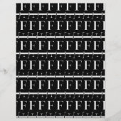 Monogram Initial Letter F (Front)