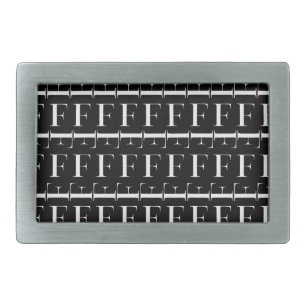 Monogram Initial Letter F Belt Buckle