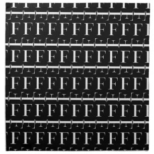 Monogram Initial Letter F Napkin