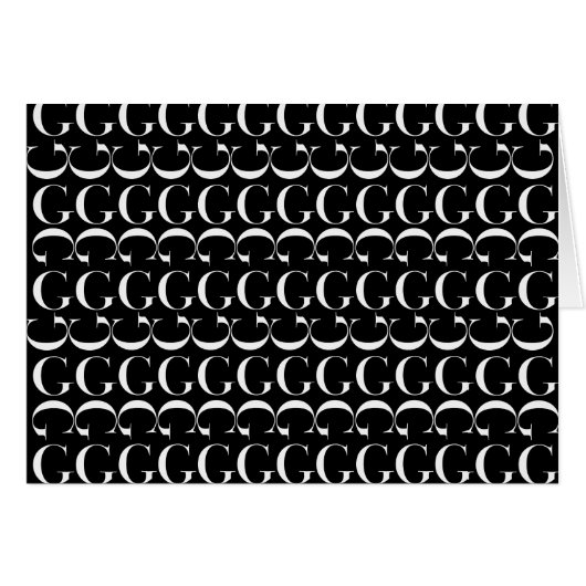 Monogram Initial Letter G (Front Horizontal)