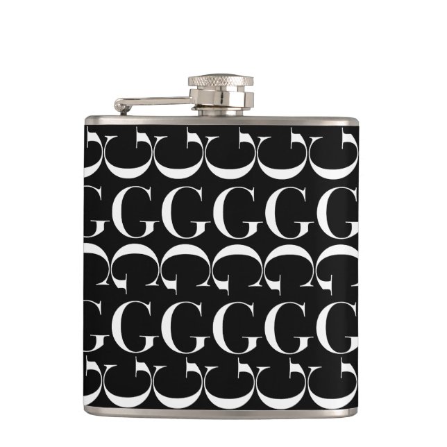 Monogram Initial Letter G Flask (Front)