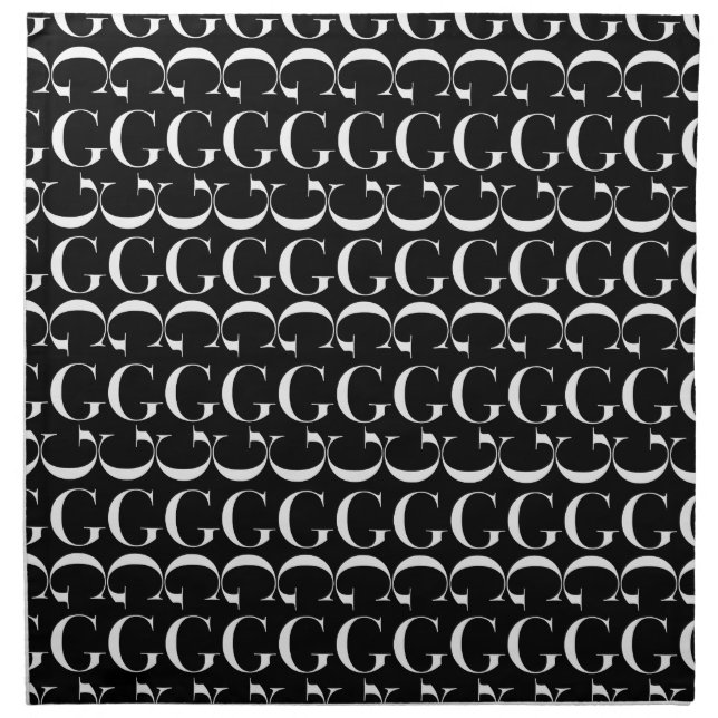 Monogram Initial Letter G Napkin (Front)