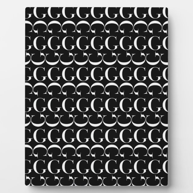 Monogram Initial Letter G Plaque (Front)