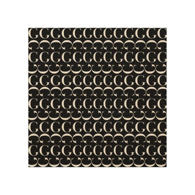 Monogram Initial Letter G Wood Wall Decor (Front)