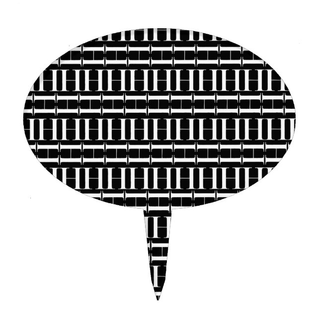 Monogram Initial Letter H Cake Topper (Front)