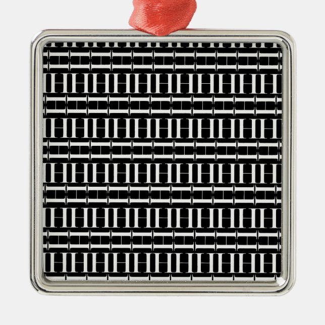 Monogram Initial Letter H Metal Ornament (Front)