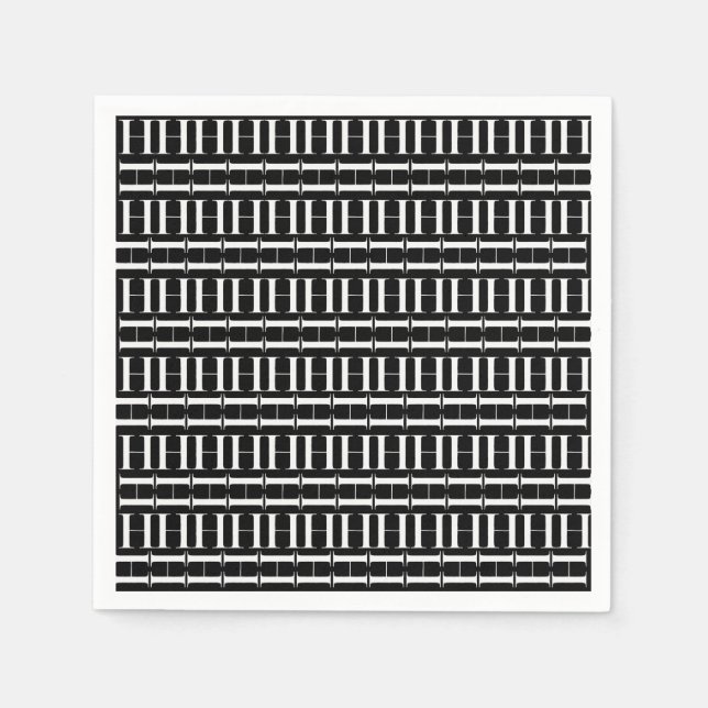 Monogram Initial Letter H Paper Napkins (Front)