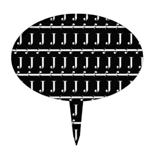 Monogram Initial Letter J Cake Topper