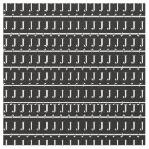Monogram Initial Letter J Fabric