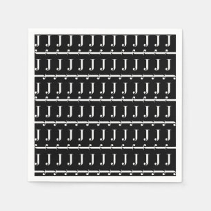 Monogram Initial Letter J Napkins