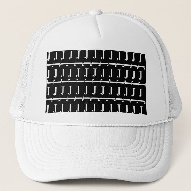 Monogram Initial Letter J Trucker Hat (Front)