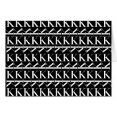 Monogram Initial Letter K (Front Horizontal)