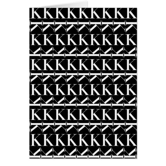 Monogram Initial Letter K (Front)