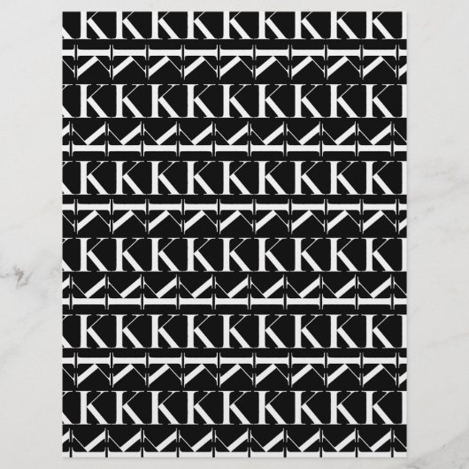 Monogram Initial Letter K (Front)