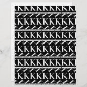 Monogram Initial Letter K (Front/Back)