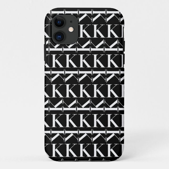 Monogram Initial Letter K Case-Mate iPhone Case (Back)