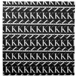Monogram Initial Letter K Cloth Napkin