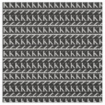Monogram Initial Letter K Fabric