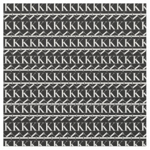 Monogram Initial Letter K Fabric