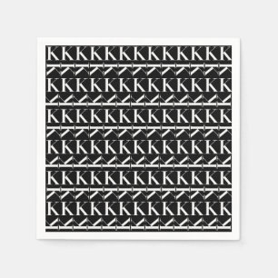 Monogram Initial Letter K Napkins