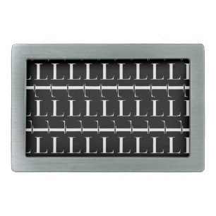 Monogram Initial Letter L Belt Buckle