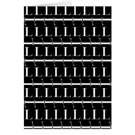 Monogram Initial Letter L Cards (Front)