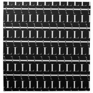 Monogram Initial Letter L Cloth Napkin