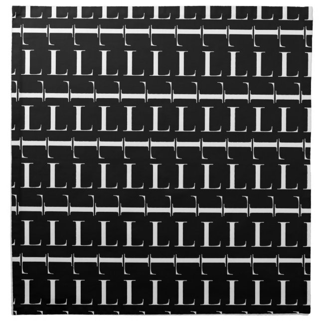 Monogram Initial Letter L Cloth Napkin (Front)