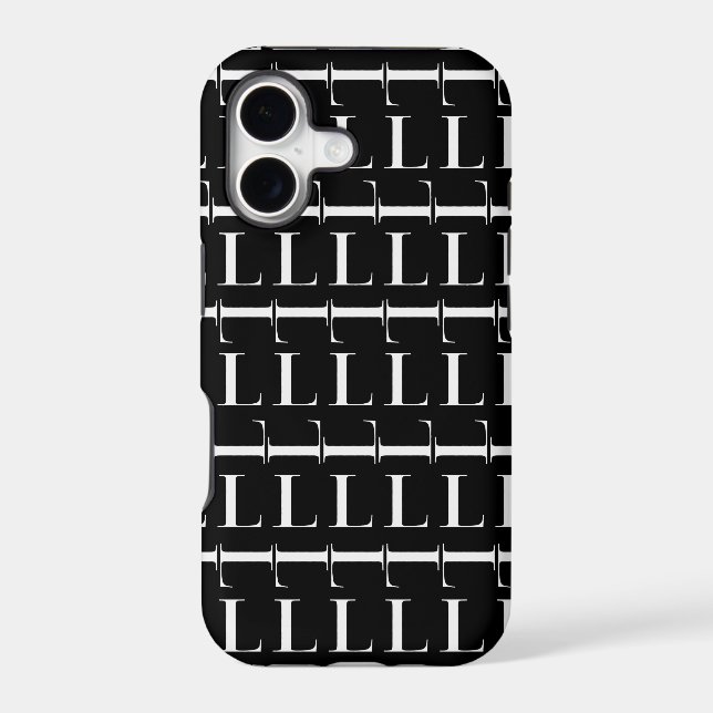Monogram Initial Letter L Iphone Case (Back)