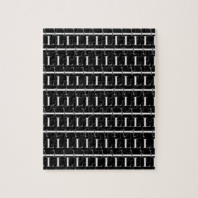 Monogram Initial Letter L Jigsaw Puzzle (Vertical)