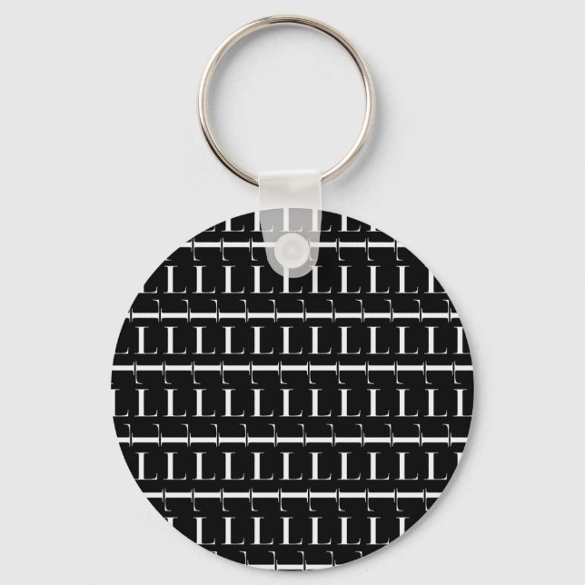 Monogram Initial Letter L Keychain (Front)