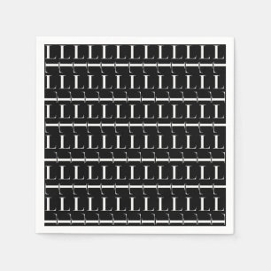 Monogram Initial Letter L Napkins