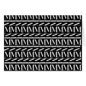 Monogram Initial Letter M (Front Horizontal)