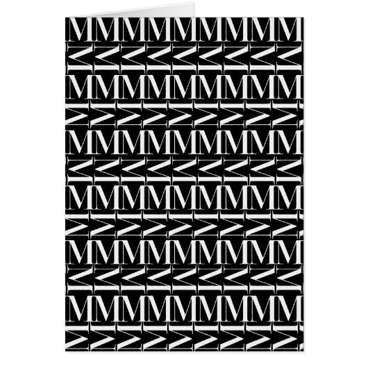 Monogram Initial Letter M (Front)