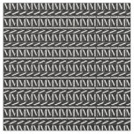 Monogram Initial Letter M Fabric