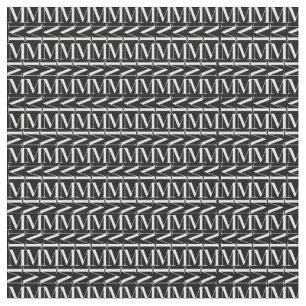 Monogram Initial Letter M Fabric