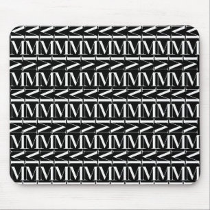 Monogram Initial Letter M Mouse Pad