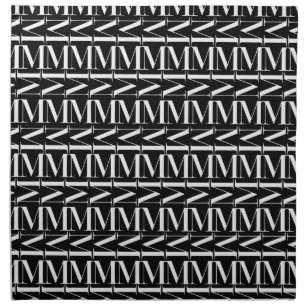 Monogram Initial Letter M Napkin