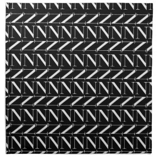 Monogram Initial Letter N Cloth Napkin
