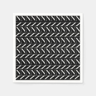 Monogram Initial Letter N Napkins