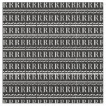 Monogram Initial Letter R Fabric