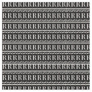 Monogram Initial Letter R Fabric