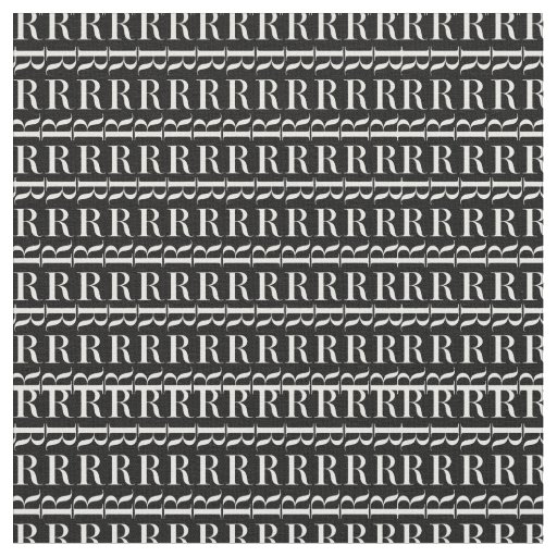 Monogram Initial Letter R Fabric
