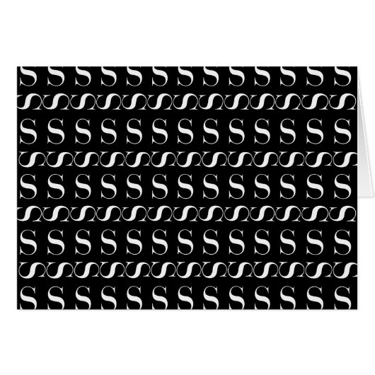 Monogram Initial Letter S Cards (Front Horizontal)