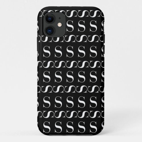 Monogram Initial Letter S iPhone 11 Case