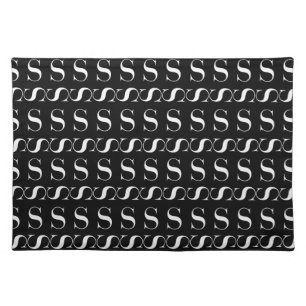 Monogram Initial Letter S Cloth Placemat
